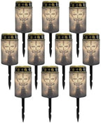Poceacles 10 Pack Cross Solar Lights Solar Outdoor Lights Outdoor Waterproof Stake Solar Lights Votive Candles Grave Solar Candles for Memorial Day Decorations, Deer Cross Dove of Peace Light by Poceacles
