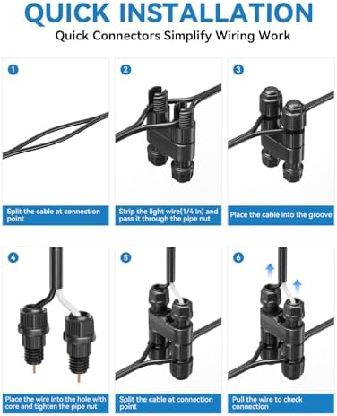 HIBOITEC All-in-One Low Voltage Landscape Lighting Kit, Dusk to Dawn, 8 PCS - Image 5
