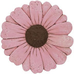 Landoraloria Cement Flower Stepping Stone 10” Daisy Garden Path Stone for Yard & Walkway Handcrafted Non-Slip Outdoor Patio Decor Weather-Resistant Cement Stone (Pink) by Unknown