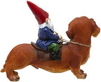 Funny Guy Mugs Gnome and a Dachshund Garden Statue- Indoor/Outdoor Garden Dog Gnome Sculpture for Patio, Yard or Lawn - Image 4
