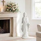 GIANTEX 29.5'' Virgin Mary Garden Statue, Outdoor Blessed Mother Statue - Image 2