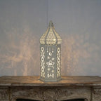 Moroccans Lanterned Decorative,Golden Metal Candle Holder for Hanging Tabletop,Outdoor Indoor Halloween Ramadans Decors - Image 7