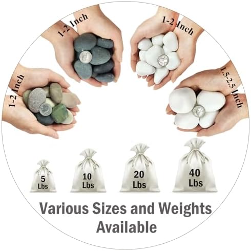 FANTIAN 40 lbs White River Rocks for Landscaping, Pebbles for Plants - Image 2