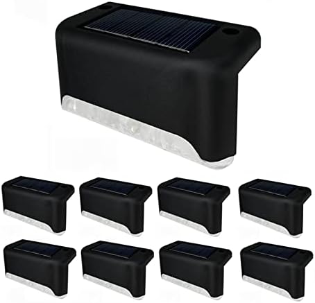 Solar Step Lights, 1 LED Solar Stair Lights, Waterproof, Ideal Outdoor Lights for Step Stair Deck Fence Patio Patio Pathway, Colorful, 8 Pack by LxcomLighting