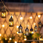 Hewory 20PCS Black Mini Halloween Lanterns for Centerpieces with LED Candle - Image 3