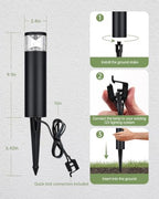 LITFIT 12Pack Low Voltage Bollard Landscape Lights, 12V Aluminum Path Light - Image 4