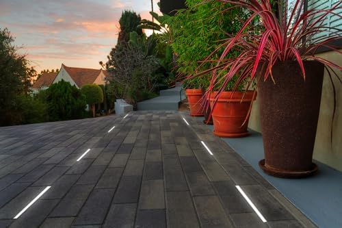 LUMENGY Paver Light Slim 0.5x14 Inch(0.55x13.77) 5000K Daylight, Glare-Free Linear Lighting for Driveways, Walkways and Paver Borders, 12V Hardwired, IP67 Waterproof, Drive-Over Rated - Image 3