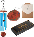 Memorial Wind Chimes for Loss of Loved One – Sympathy Gift for Loss of Dad, Mom, Baby, or Friend – Outdoor Bereavement Wind Chimes, Blue Round Design by ABEICO