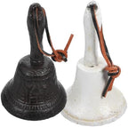 2pcs Cast Iron Handheld Bell Vintage Hand Shaking Bell Xmas by Zerodeko