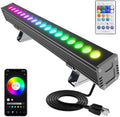 Smart Outdoor RGBCW LED Light Bar 20″, Color Changing Wall Washer with App & Remote Control, 2700K–6500K Tunable White Floodlight, IP65 RGB Stage/Porch Lights for House, Music Sync, by ProfessionalRGBWLEDSupplier