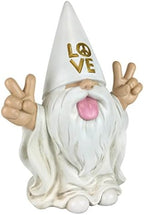 GlitZGlam Rocker Gnome 'George' Peace and Love - Brings Love to All and Your Fairy Garden - 10 Inches Tall - Image 2