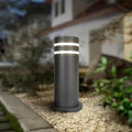 ASD 12" Round Bollard Light Fixture, Outdoor Pathway Floor Lamp | Antiglare, Waterproof, ETL Listed | 60W E26 Bulb Socket 120V | Landscape Hardwired Lighting, Exterior Post Lantern | Black by ASDLightingCorporation