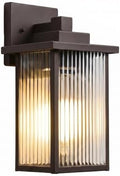 13" Oil-Rubbed Bronze Outdoor Wall Light, All-Metal Frame Porch Light by hameso