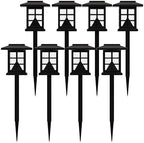 Flash Furniture Lantern Style All-Weather LED Solar Lights, Brown, 8-Pack by FlashFurniture