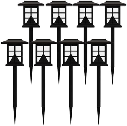 Flash Furniture Lantern Style All-Weather LED Solar Lights, Brown, 8-Pack by FlashFurniture