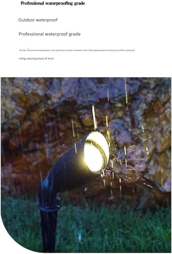 Building Exterior Wall Projector Light ，Ground-Mounted Insert， LED Beam Narrow Spotlights, IP66 Waterproof，COB Aluminum Spot Light for House Tree Garden Yard Uplighting(B- Warm White) - Image 3