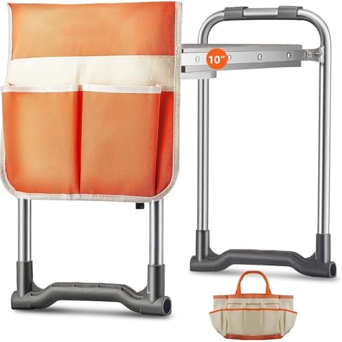 Garden Kneeler and Seat 10 Wide Pad 330 Lbs Load Capacity Foldable Garden Stool Kneeling Bench for Gardening with Tool Bag S for Women Grandparents Seniors Mom and Dad by Unknown
