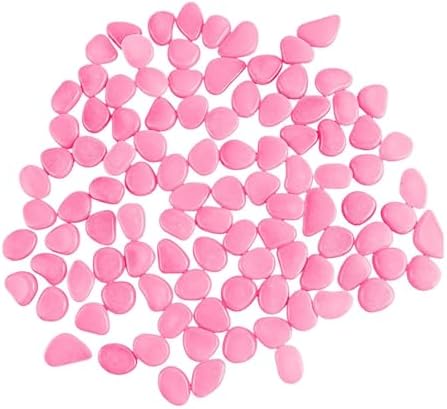 Colorful Glow in The Dark Garden Rocks,Outdoor Luminous Stones for Glow in the Dark Walkways, Artificial Landscape Rocks Night Guide Luminous Pebbles for Garden Lawn Path Yard Decor (800, Pink) by Unknown