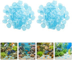 300pcs Blue Resin Glow in Dark Pebbles for Tabletops Gardens Xmas - Image 7