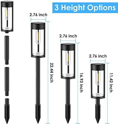 URPOWER Solar Pathway Lights, 6 Pack IP65 Waterproof Outdoor Decorative Garden Lights, Auto On/Off Solar Powered Landscape Path Lighting for Driveway Walkway Yard Lawn Patio Decor - Image 6