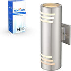 TENGXIN Outdoor Wall Lights,Exterior Wall Light Fixture with Stainless Steel Cylinder,Waterproof. by TENGXIN