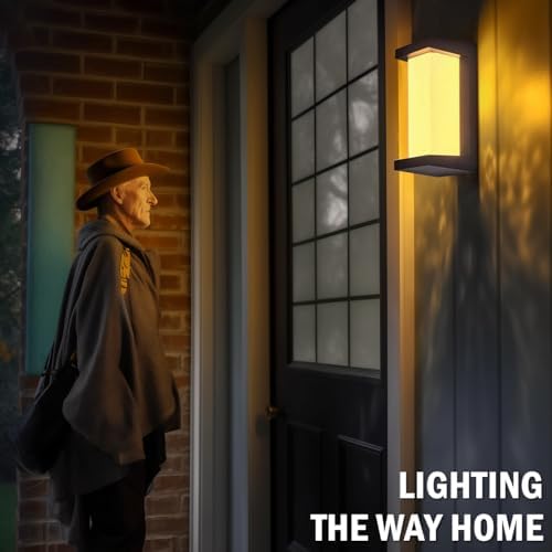 wowlite Exterior Lighting Fixtures, 3CCT LED Outdoor Wall Sconce, Black - Image 5