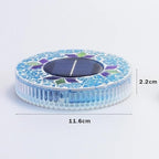 4ps/8ps Solar Mosaic Disk Lights, Outdoor Waterproof LED Ground Lights, Decorative Solar Pathway Lights for Garden, Patio, Walkway, Yard and Driveway (8, Yellow) - Image 6