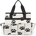 Dog Paws Garden Tool Bag Organizer Heavy Duty Cute Footprints Gardening Tote Bag with 10 Pockets for Women Men Gardening Gifts by Home