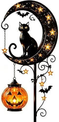 Solar Halloween Black Cat Pumpkin Stake Light Bats Stars Moon for Yard by Unknown