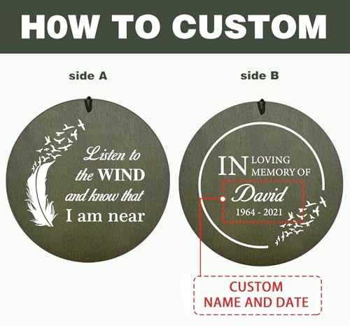 Personalized 30/36 inch Wind Chimes Memorial, Angel Wind Chimes - Image 6