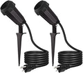 EDISHINE 120V Halloween Spotlights Outdoor Waterproof with 6FT Cord, 2 Pack by EDISHINE