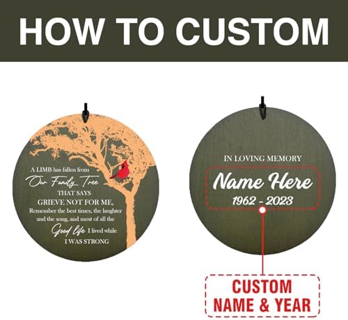Personalized Cardinal Sympathy Gifts Wind Chimes Outdoor - Image 2