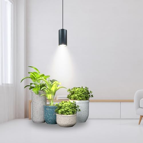Plant Hanging Grow Light Full Spectrum Warm White Color with Timer, Plug-in Pendant Grow Lights,Large Black Luxury LED Grow Lights,Indoor Pendant lamp - Image 2