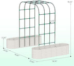 Metal Raised Garden Bed with Trellis for Climbing Plants Outdoor - Image 6