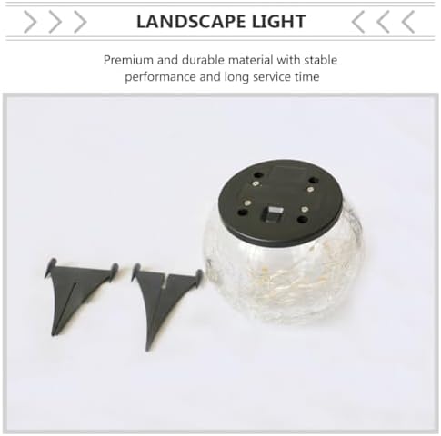 Solar Underground Light 15Cm Crackle Ball with 30 Warm Yellow LEDs, Waterproof Outdoor Solar Garden Decoration Lamp for Patio Lawn Pathway Landscaping - Image 4