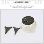 Solar Underground Light 15Cm Crackle Ball with 30 Warm Yellow LEDs, Waterproof Outdoor Solar Garden Decoration Lamp for Patio Lawn Pathway Landscaping - Image 4