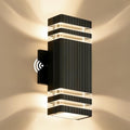 JYV Dusk to Dawn Outdoor Wall Lights,Up and Down Square Porch Lights,Black by JYV
