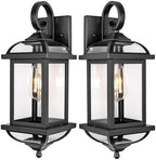 18” Black Porch Lights Outdoor Light Fixtures Enclosed Bottom by DiscoverBeautyofLighting