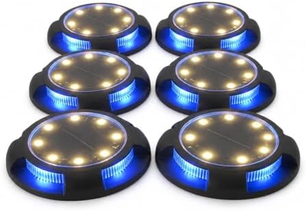 Ground Lights, 12LED Solar Power Disk Light Outdoor Garden(Warm Side-Warm) - Image 2