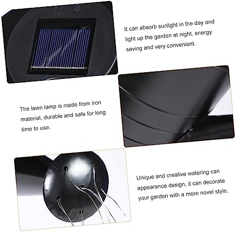 Solar Watering Can with LED Lights Decorative Solar Garden Lights for Outdoor Use Iron Art Design for Patios and Lawns 1 Piece - Image 6