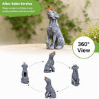 Goodeco Dog Statue with Solar Butterfly Garden Decor - Image 3