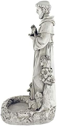 Design Toscano Francis of Assisi Reflection Pool Outdoor Garden Statue - Image 3