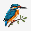 Kingfisher Bird Metal Wall Art Rustic Iron Plaque for Home Garden Decor Outdoor Patio Living Room Elegant Wildlife Hanging Ornament (24 INCH) by Unknown