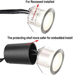 SMY Lighting Recessed LED Deck Light Kits with Black Protecting Shell φ32mm, Outdoor Landscape Lighting IP67 Waterproof,12V Low Voltage for Garden,Yard Steps,Stair,Patio,Floor,Kitchen Decoration - Image 3