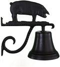 Montague Metal Products 7.75″ Diameter Cast Bell with Ornament, Hanging Bell, Dinner Bell, Heavy Duty Cast Aluminum (Pig) by MontagueMetalProducts