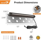 12 Inch LED Color Changing Hardscape Lighting, 2700K-5000K Selectable, 12-24V 7W 280LM Retaining Wall Lights, IP65 Waterproof Low Voltage Landscape Paver Lights, ETL Listed, 4PK - Image 6