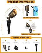 COLOER 5W 12V Brass Outdoor Landscape Spot Light with Bulb(1Pack) - Image 3