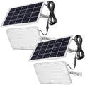 JACKYLED 1000 Lumen 299 LED Solar Dusk to Dawn Light Outdoor Gray 2 Pack by JACKYLED