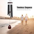 Memorial Wind Chimes for Loss of Loved One, Windchimes in Memory of a Loved One, Sympathy Gift Baskets, Bereavement Condolence Gifts, Memorial Gifts for Loss of Mom, 32" Sympathy Cardinal, Black - Image 6