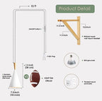 Hanging Grow Light, 20W Full Spectrum Pendant Grow Lights 15FT Power Cord, Decorative Grow Light for Indoor Plants, Flowers, Garden (Ceiling Mounted Hooks&Wall Mounted Bracket Included - Image 3